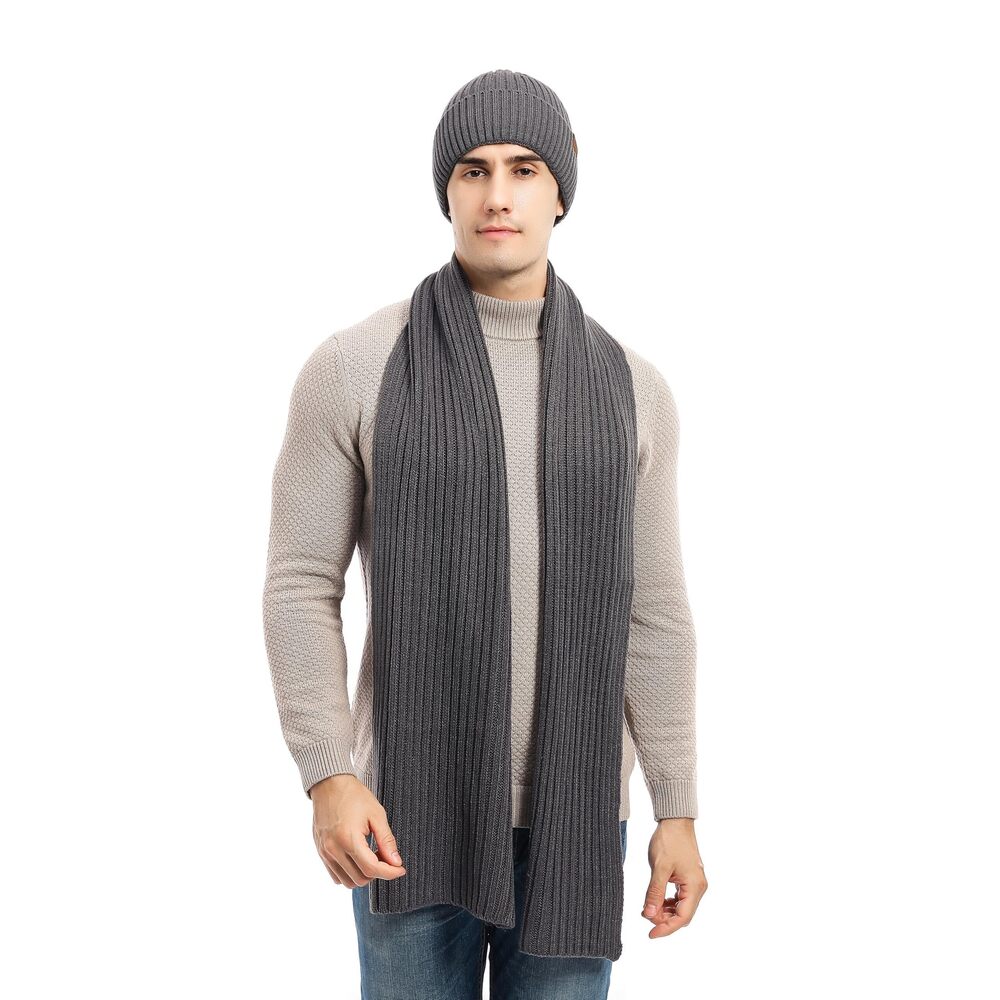 3859 Winter Hats Scarf with Touchscreen Gloves Set Warm 's Beanie Hats